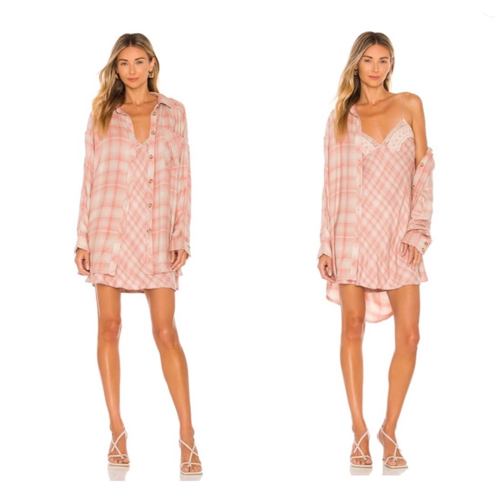 Free People Gracie Dress Flannel Set